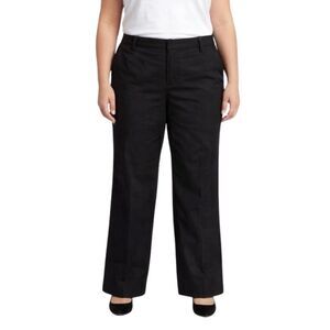 LAUREN Ralph Lauren Womens Black Career Dress Pants Petite 12P Straight Slacks